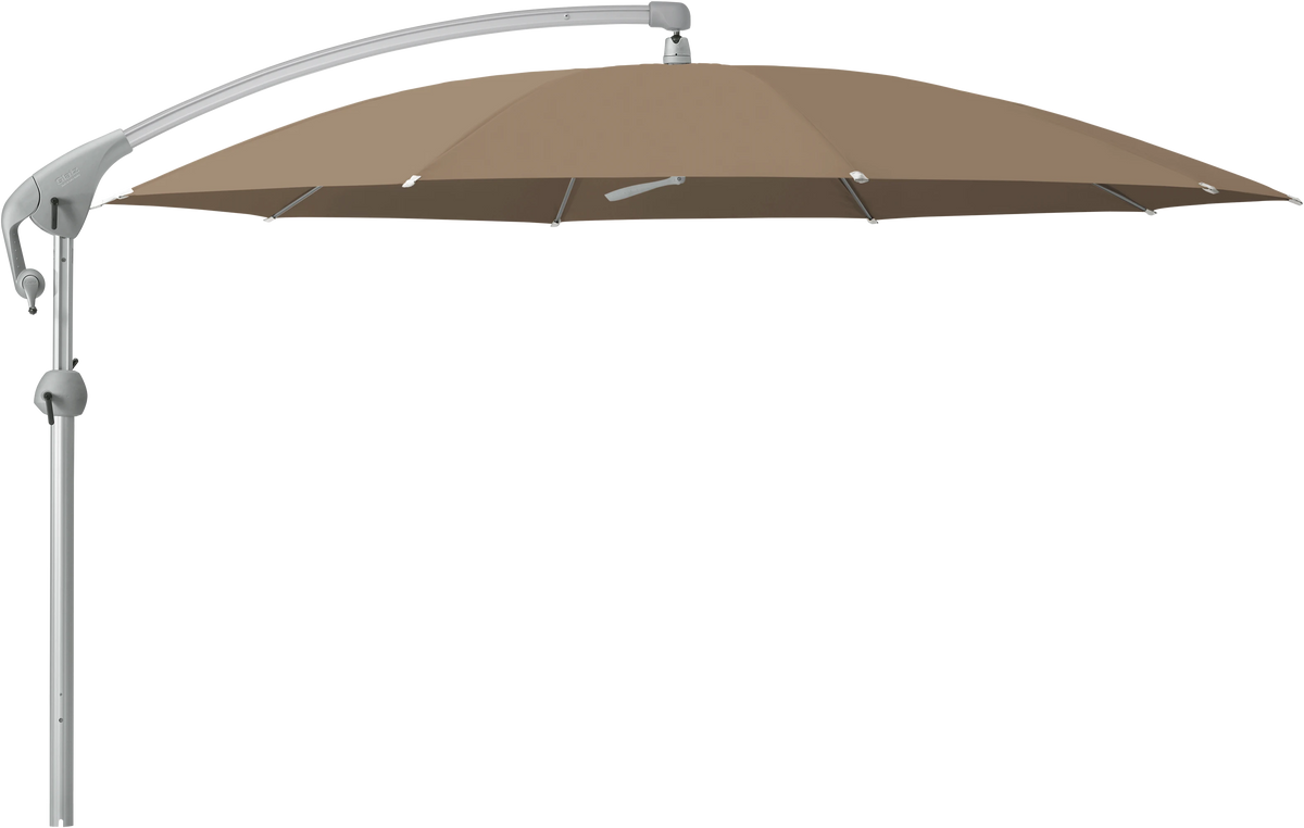 Glatz Parasol PENDALEX P+ rond Cat.5 805 Walnut Alu naturel eloxe