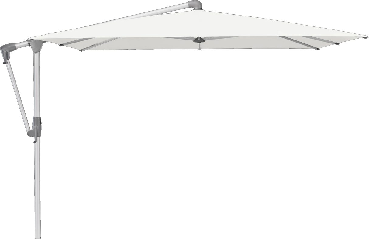 Glatz Parasol SUNWING Casa carre Cat.5 510 White Alu naturel anodise