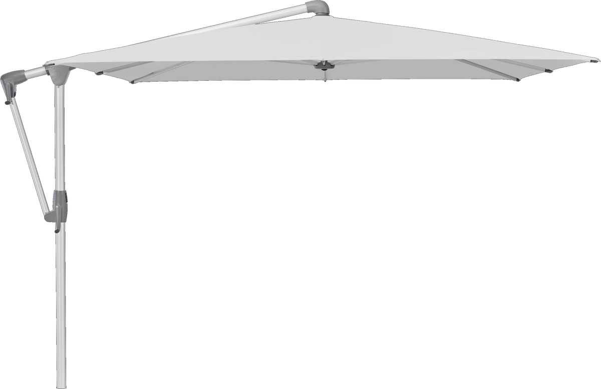 Glatz Parasol SUNWING Casa carre Cat.5 550 Cement Alu naturel anodise