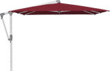 Glatz Parasol SUNWING Casa carre Cat.5 645 Burgundy Alu naturel anodise