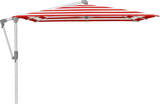Glatz Parasol SUNWING Casa carre Cat.5 800 Red Stripe Alu naturel anodise