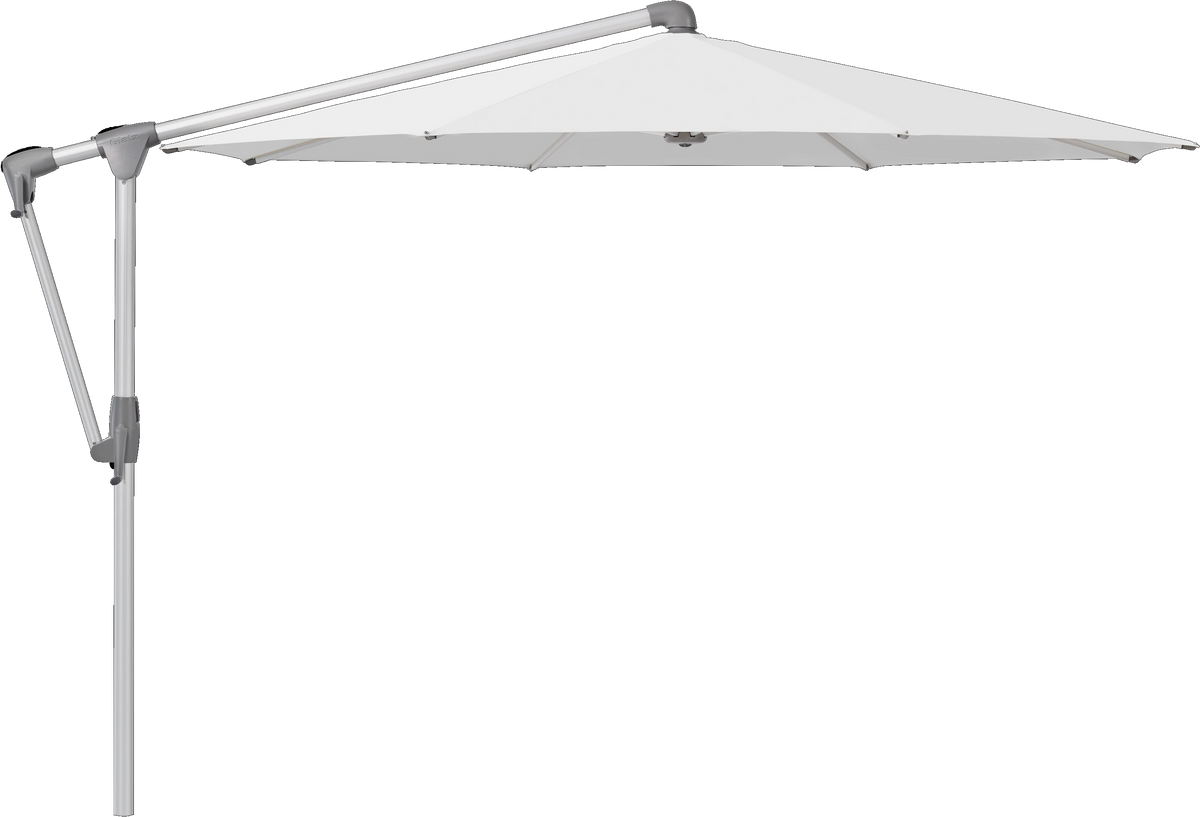 Glatz Parasol SUNWING Casa rond Cat.5 500 Plaster Alu naturel anodise