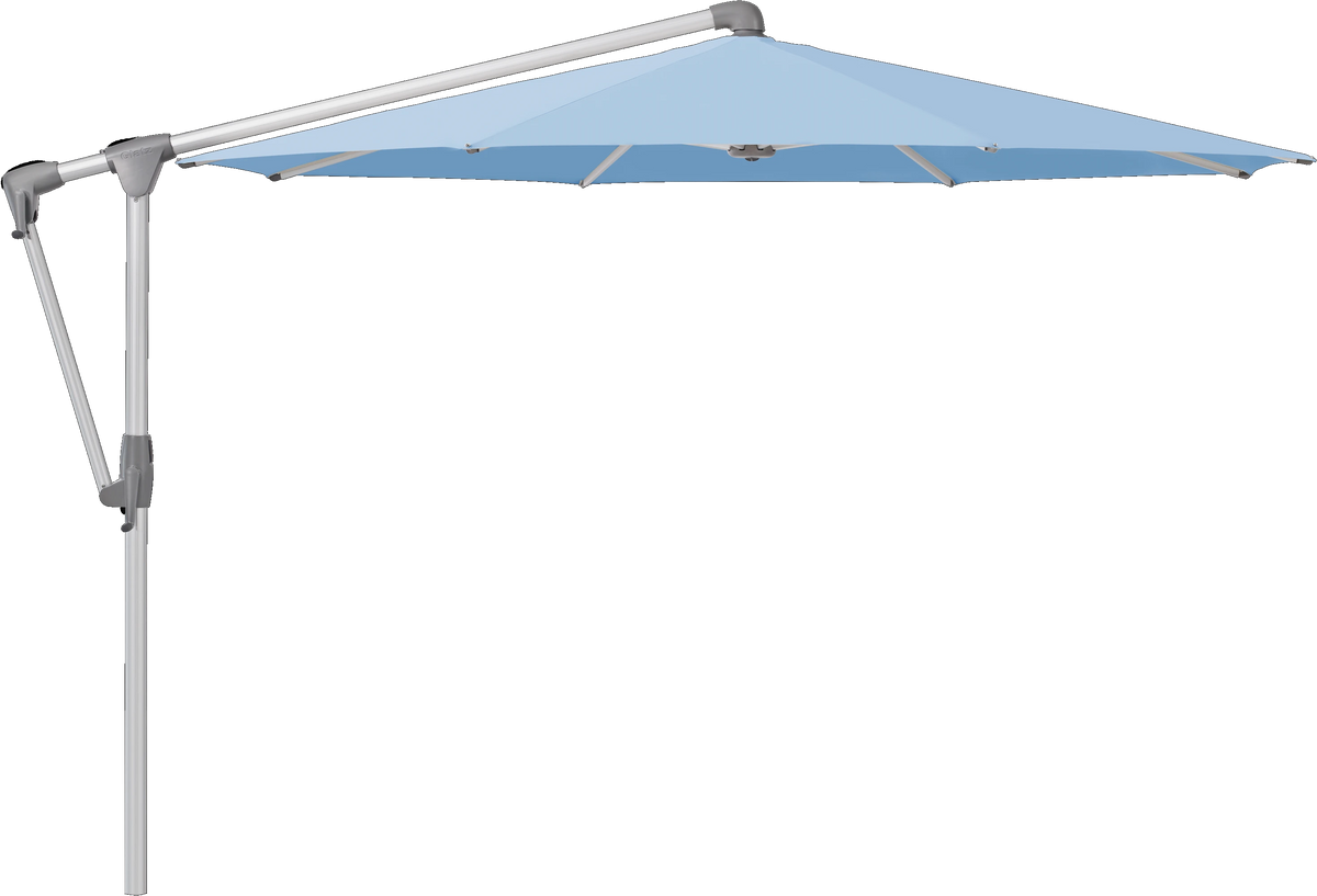 Glatz Parasol SUNWING Casa rond Cat.5 515 Cloud Alu naturel anodise