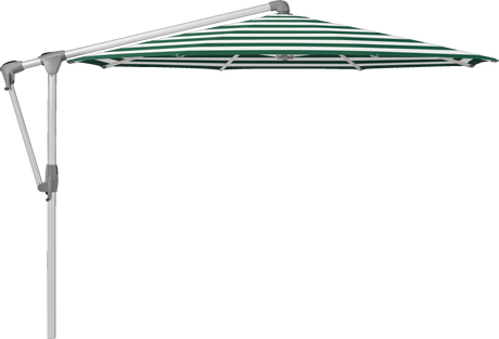 Glatz Parasol SUNWING Casa rond Cat.5 589 Green Stripe Alu naturel anodise