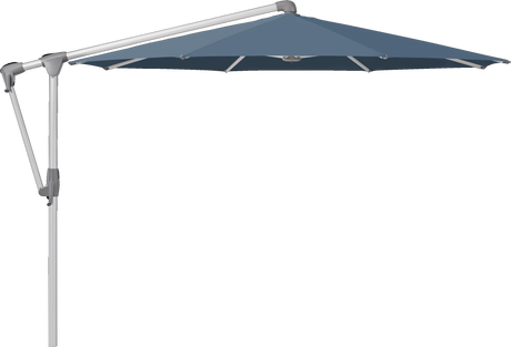 Glatz Parasol SUNWING Casa rond Cat.5 600 Wave Alu naturel anodise