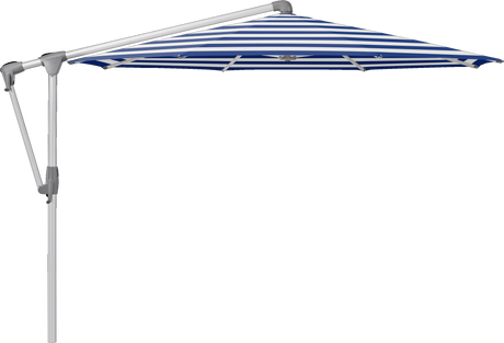 Glatz Parasol SUNWING Casa rond Cat.5 602 Blue Stripe Alu naturel anodise