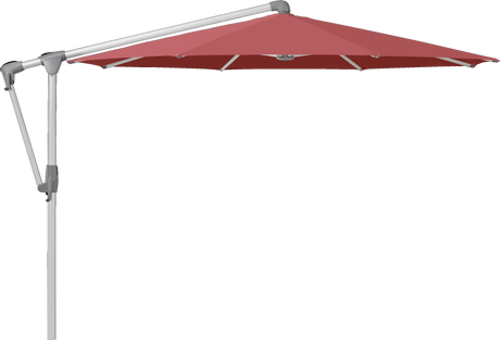 Glatz Parasol SUNWING Casa rond Cat.5 637 Cherry Alu naturel anodise