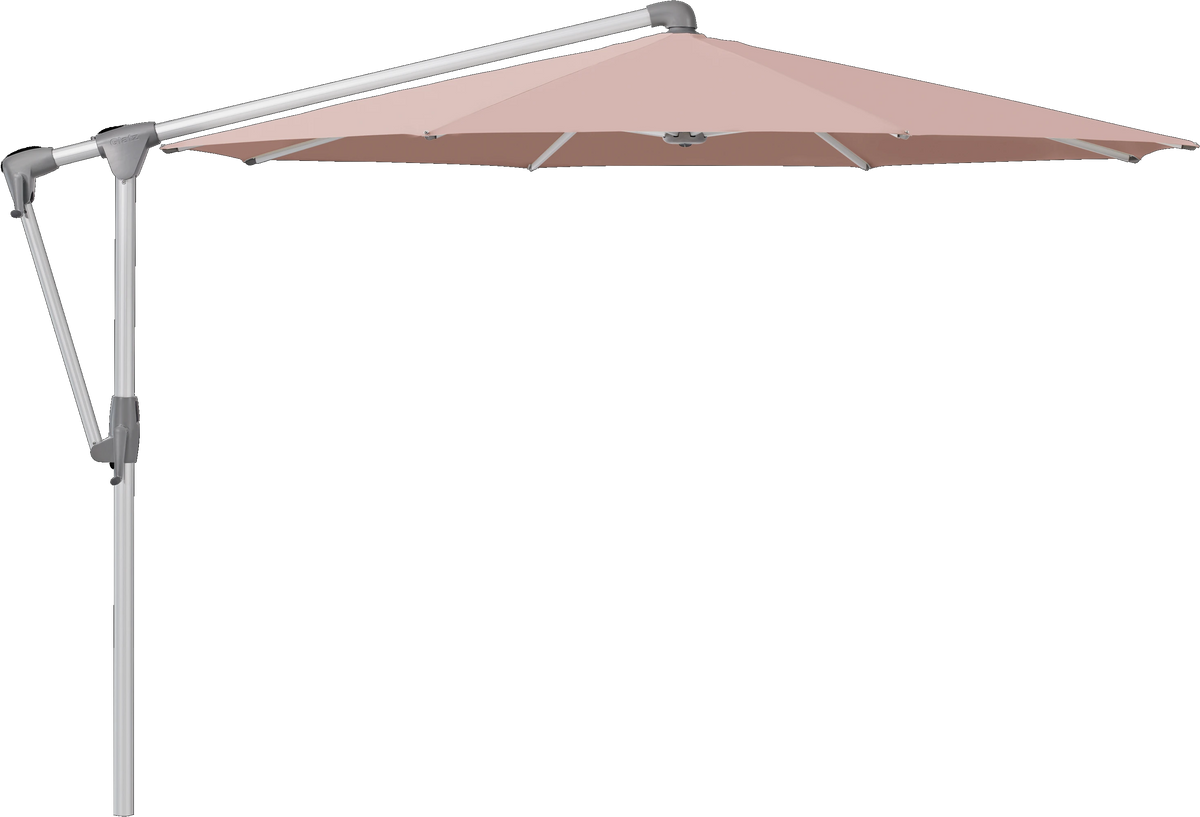 Glatz Parasol SUNWING Casa rond Cat.5 639 Blush Alu naturel anodise