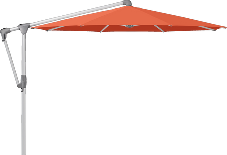 Glatz Parasol SUNWING Casa rond Cat.5 660 Papaya Alu naturel anodise
