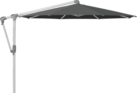 Glatz Parasol SUNWING Casa rond Cat.5 669 Carbone Alu naturel anodise