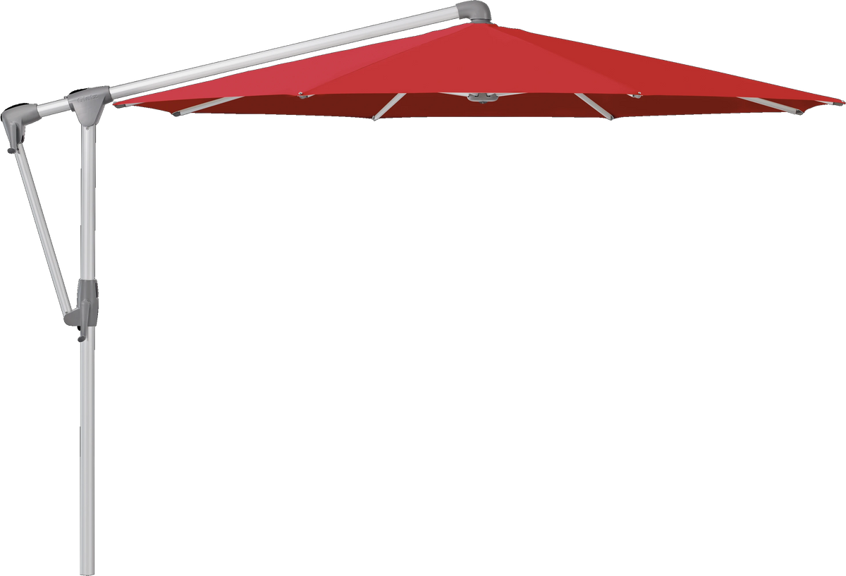 Glatz Parasol SUNWING Casa rond Cat.5 801 Campari Alu naturel anodise