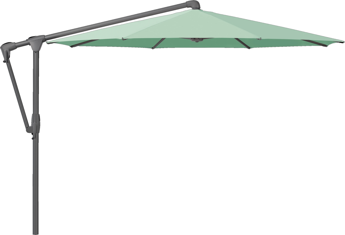 Glatz Parasol SUNWING Casa rond Cat.5 581 Jade Alu laque anthracite