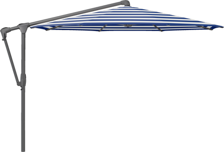 Glatz Parasol SUNWING Casa rond Cat.5 602 Blue Stripe Alu laque anthracite