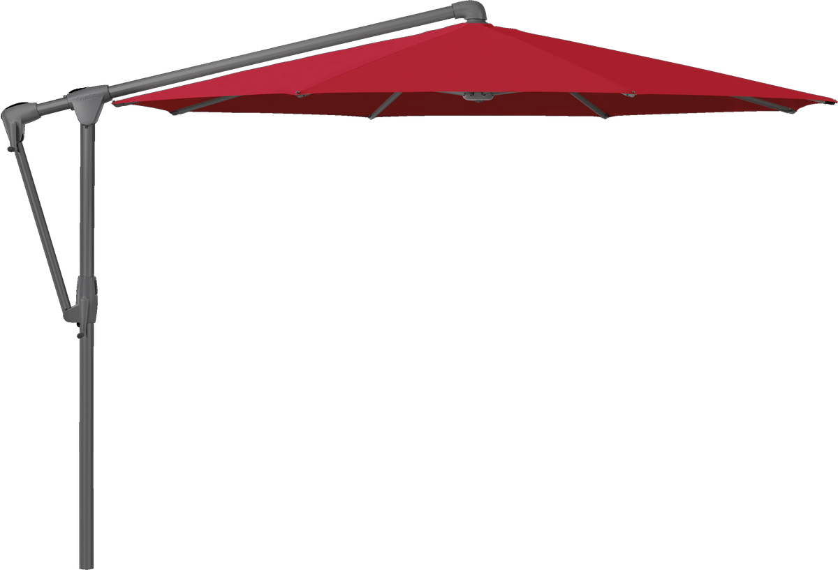 Glatz Parasol SUNWING Casa rond Cat.5 646 Rubino Alu laque anthracite