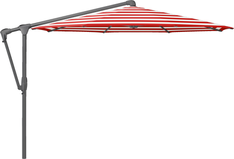 Glatz Parasol SUNWING Casa rond Cat.5 800 Red Stripe Alu laque anthracite