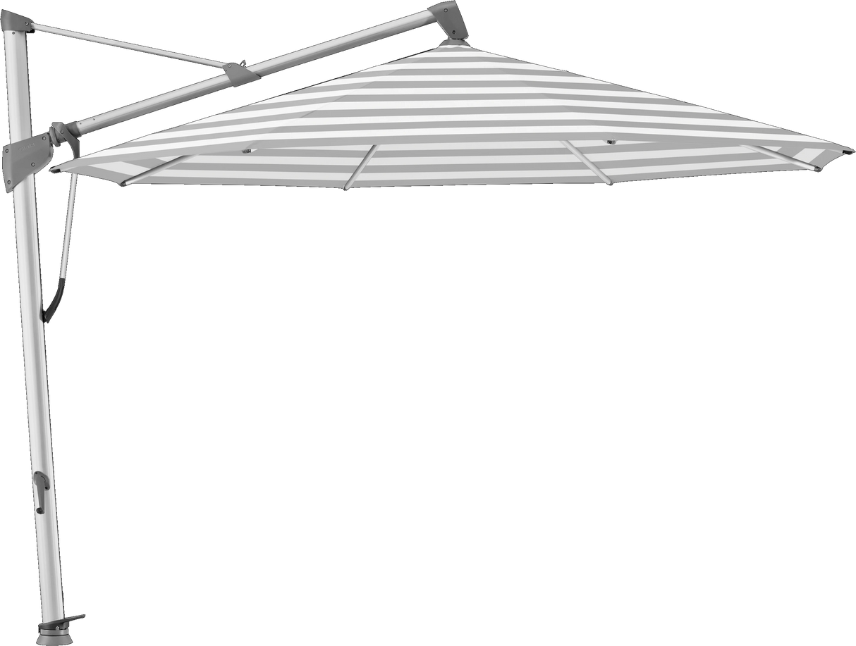 Glatz Parasol SOMBRANO® S+ rond 555 Grey Stripe Alu naturel eloxé