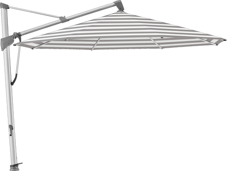 Glatz Parasol SOMBRANO® S+ rond 570 Steel Stripe Alu naturel eloxé