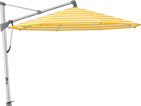 Glatz Parasol SOMBRANO® S+ rond 624 Yellow Stripe Alu naturel eloxé