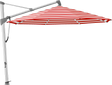Glatz Parasol SOMBRANO® S+ rond 800 Red Stripe Alu naturel eloxé