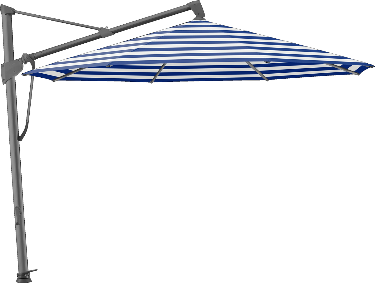 Glatz Parasol SOMBRANO® S+ rond 602 Blue Stripe Alu laqué anthracite