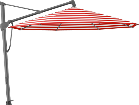 Glatz Parasol SOMBRANO® S+ rond 800 Red Stripe Alu laqué anthracite