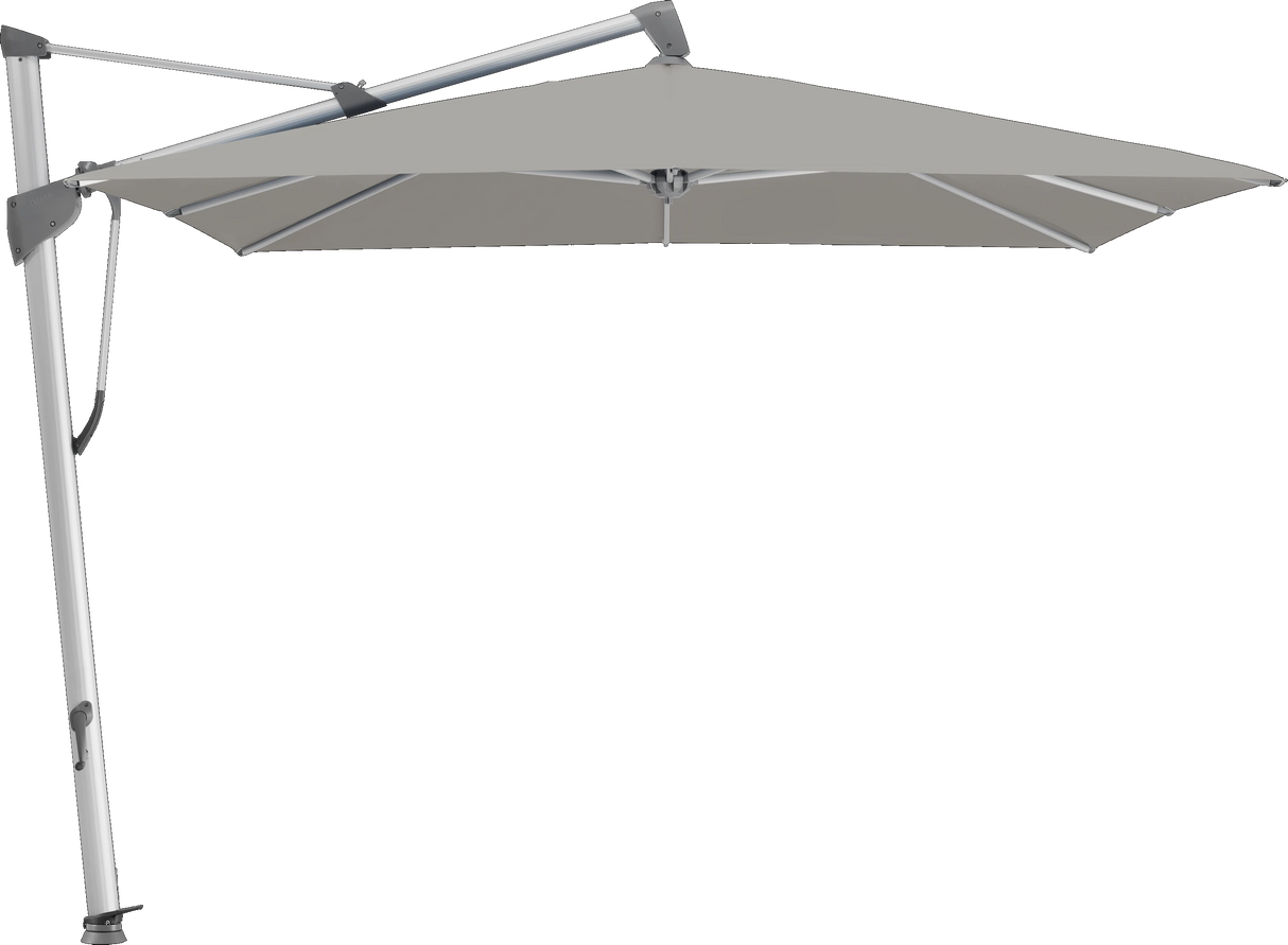 Glatz Parasol SOMBRANO® S+ carré 558 Steel Alu naturel eloxé