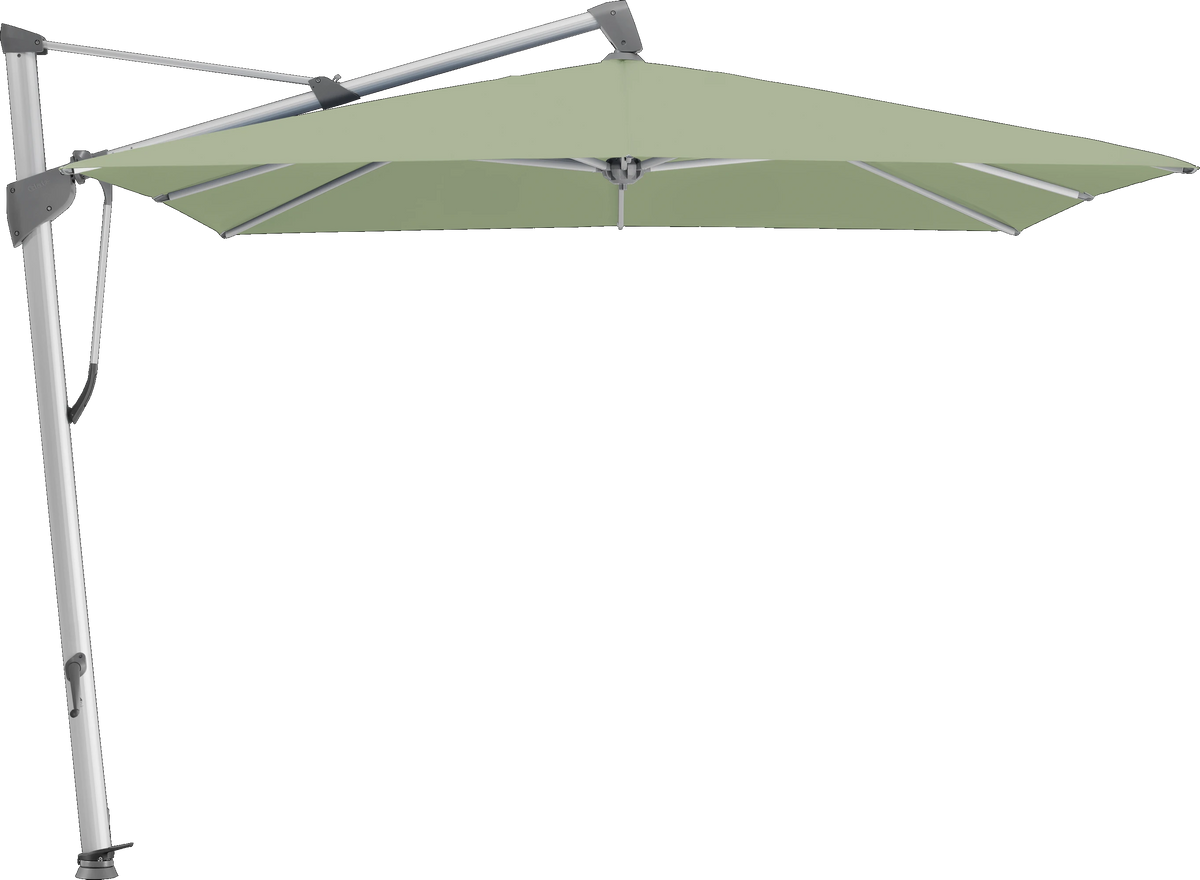 Glatz Parasol SOMBRANO® S+ carré 579 Pistachio Alu naturel eloxé