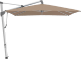Glatz Parasol SOMBRANO® S+ carré 650 Camel Alu naturel eloxé