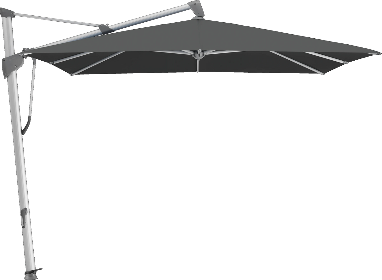 Glatz Parasol SOMBRANO® S+ carré 669 Carbone Alu naturel eloxé