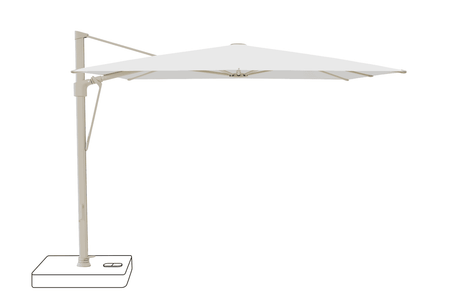 Glatz Parasol VITA Sfera carre Cat.5 500 Plaster Alu laque gris soie