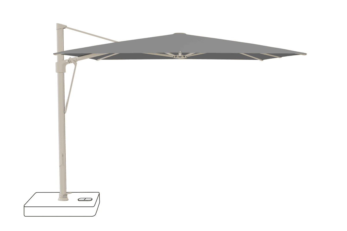 Glatz Parasol VITA Sfera carre Cat.5 502 Thunder Alu laque gris soie