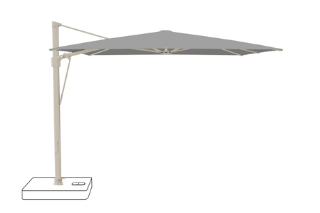 Glatz Parasol VITA Sfera carre Cat.5 509 Slate Alu laque gris soie