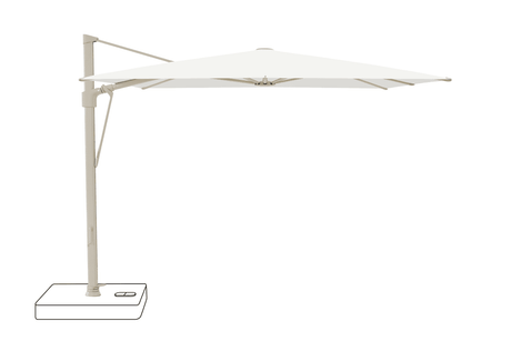 Glatz Parasol VITA Sfera carre Cat.5 510 White Alu laque gris soie