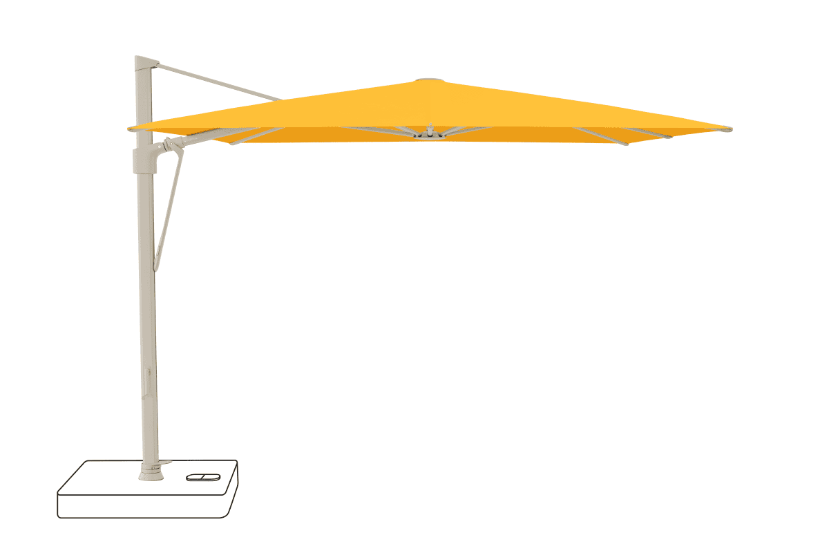 Glatz Parasol VITA Sfera carre Cat.5 514 Corn Alu laque gris soie