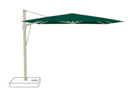Glatz Parasol VITA Sfera carre Cat.5 521 Aloe Alu laque gris soie