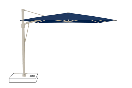 Glatz Parasol VITA Sfera carre Cat.5 530 Atlantic Alu laque gris soie