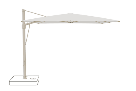 Glatz Parasol VITA Sfera carre Cat.5 556 Alabaster Alu laque gris soie
