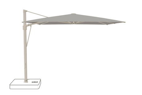 Glatz Parasol VITA Sfera carre Cat.5 558 Steel Alu laque gris soie