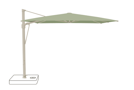 Glatz Parasol VITA Sfera carre Cat.5 579 Pistachio Alu laque gris soie