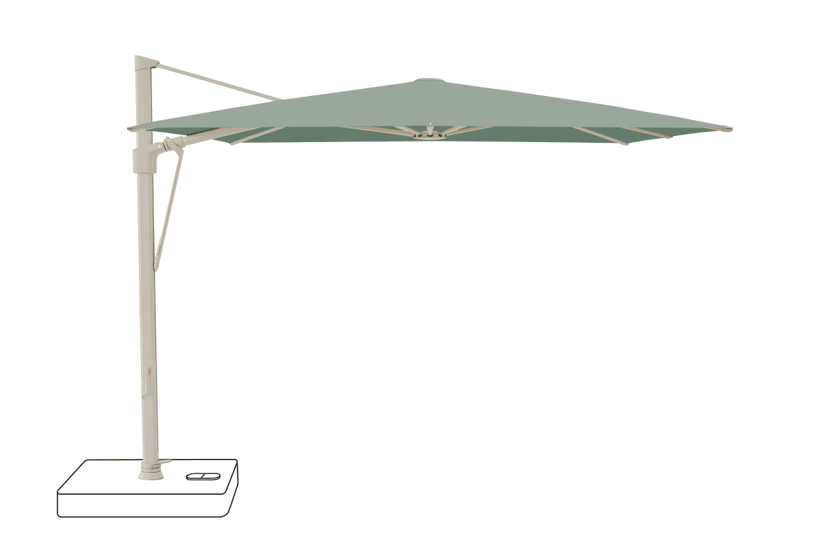 Glatz Parasol VITA Sfera carre Cat.5 588 Olive Alu laque gris soie