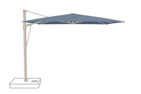 Glatz Parasol VITA Sfera carre Cat.5 601 Waterfall Alu laque gris soie