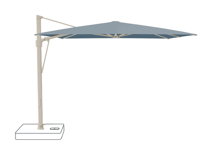 Glatz Parasol VITA Sfera carre Cat.5 603 Horizon Alu laque gris soie
