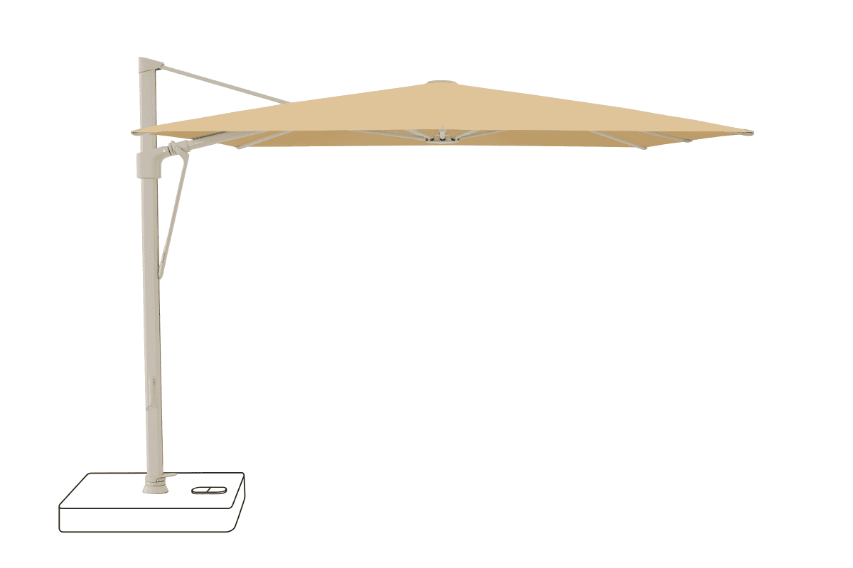 Glatz Parasol VITA Sfera carre Cat.5 604 Cereal Alu laque gris soie