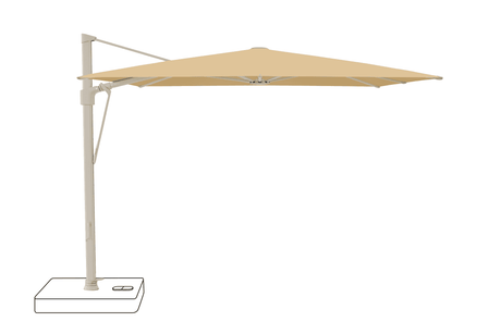 Glatz Parasol VITA Sfera carre Cat.5 604 Cereal Alu laque gris soie