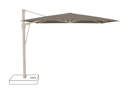 Glatz Parasol VITA Sfera carre Cat.5 611 Sandstone Alu laque gris soie