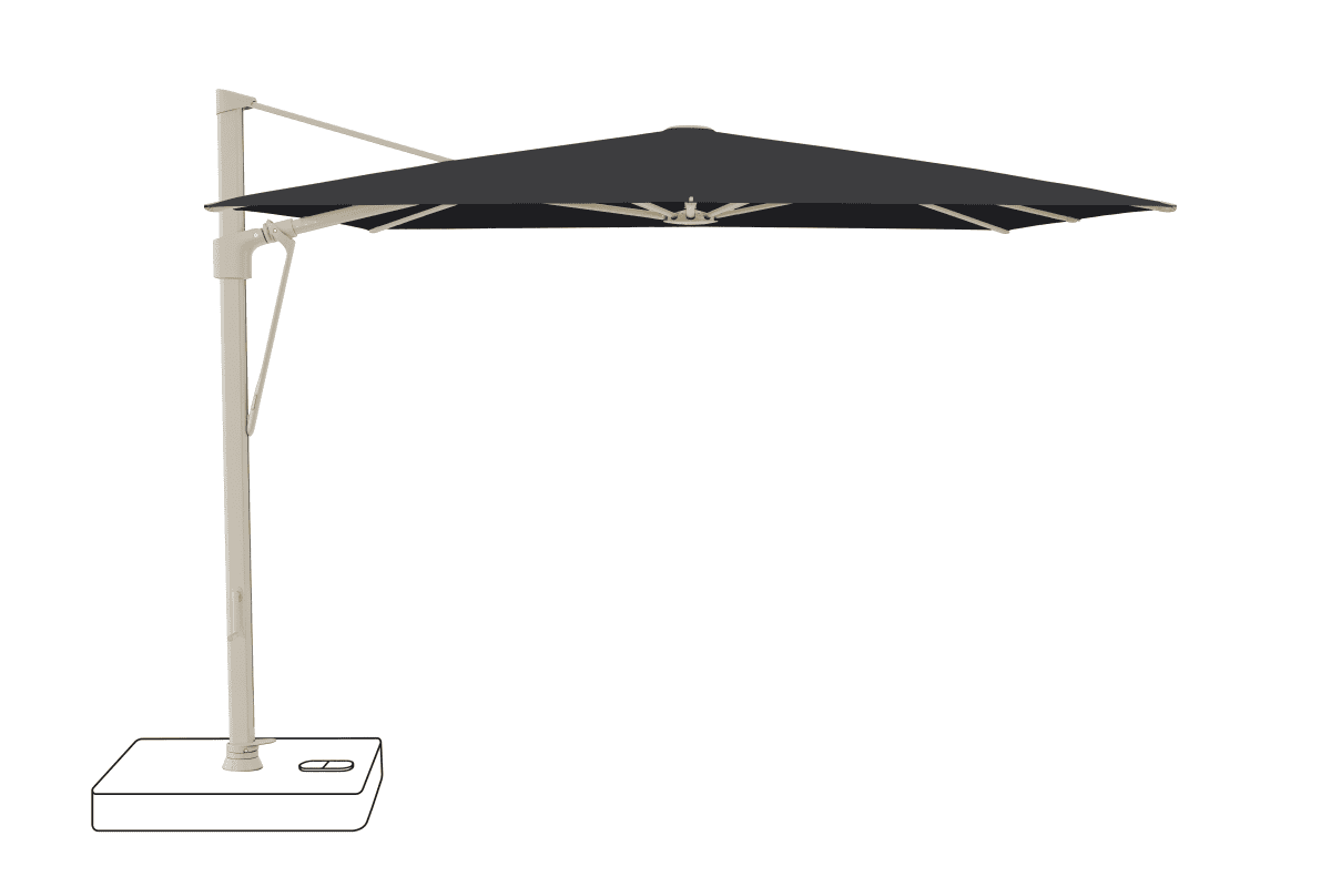 Glatz Parasol VITA Sfera carre Cat.5 615 Black Alu laque gris soie