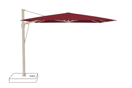 Glatz Parasol VITA Sfera carre Cat.5 645 Burgundy Alu laque gris soie