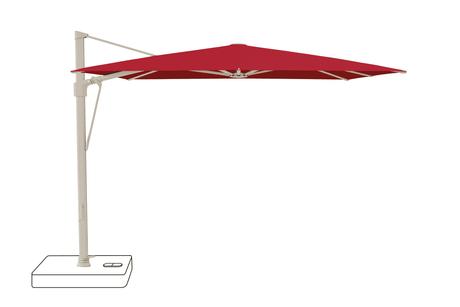 Glatz Parasol VITA Sfera carre Cat.5 646 Rubino Alu laque gris soie