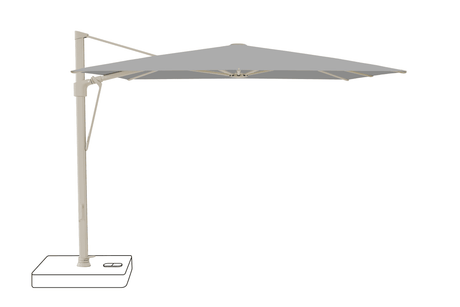Glatz Parasol VITA Sfera carre Cat.5 652 Silver Alu laque gris soie