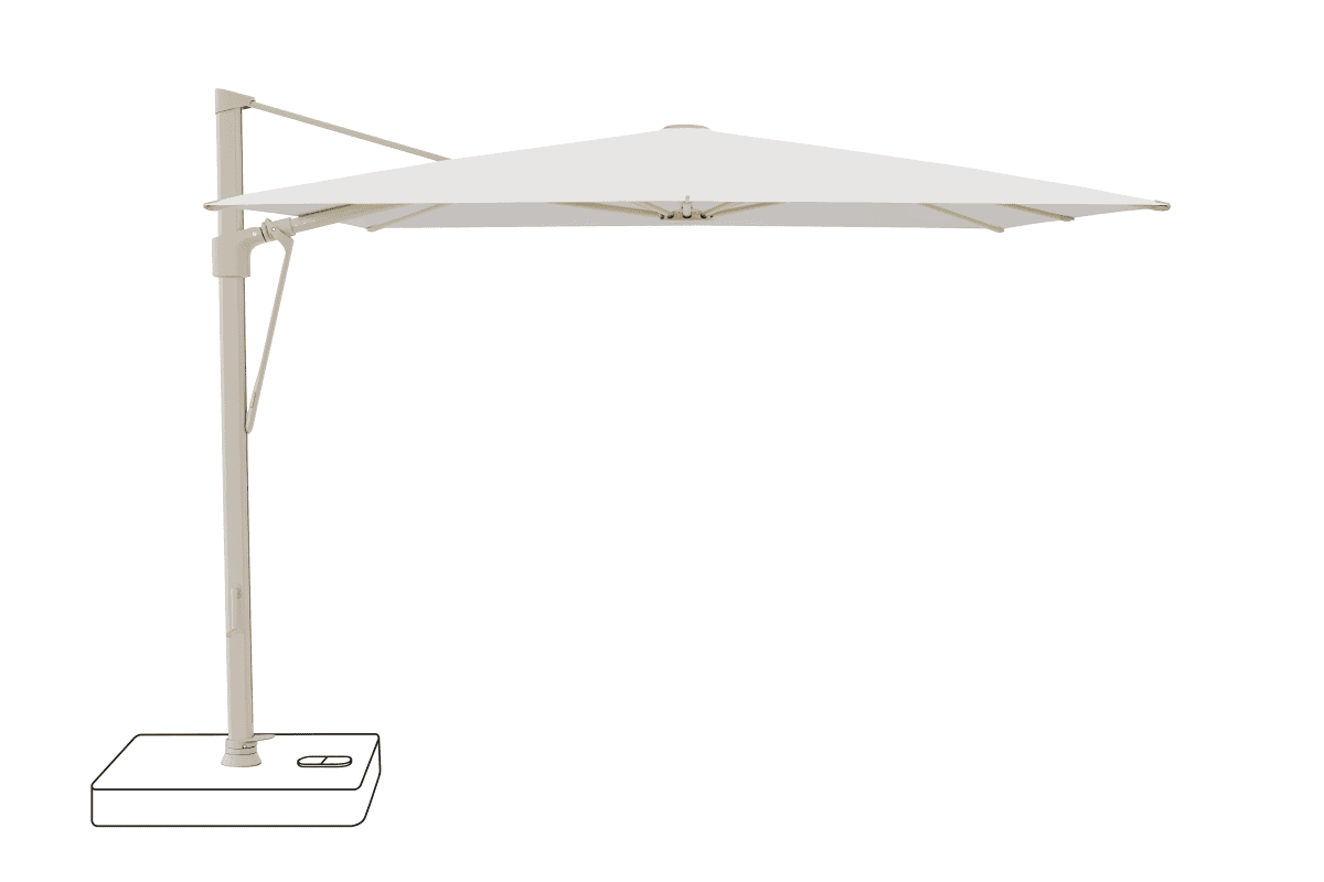Glatz Parasol VITA Sfera carre Cat.5 665 Chrome Alu laque gris soie